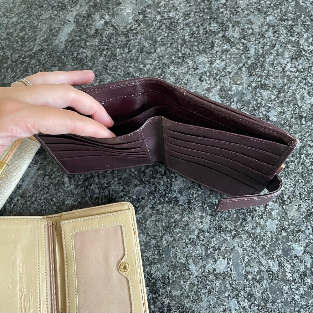 Beige Leather Wallet Trio by Etienne Aigner - Picture 8 of 8